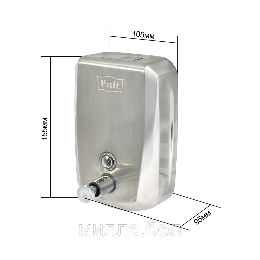 Дозатор для жидкого мыла PUFF-8715 нержавейка, 1000мл с замком - фото 9 - id-p146570598