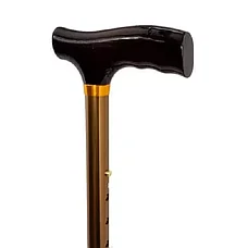 Трость опорная cкладная с Т-образной деревянной ручкой для ходьбы / 10121 BZ (бронза), фото 2