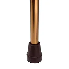 Трость опорная cкладная с Т-образной деревянной ручкой для ходьбы / 10121 BZ (бронза), фото 3
