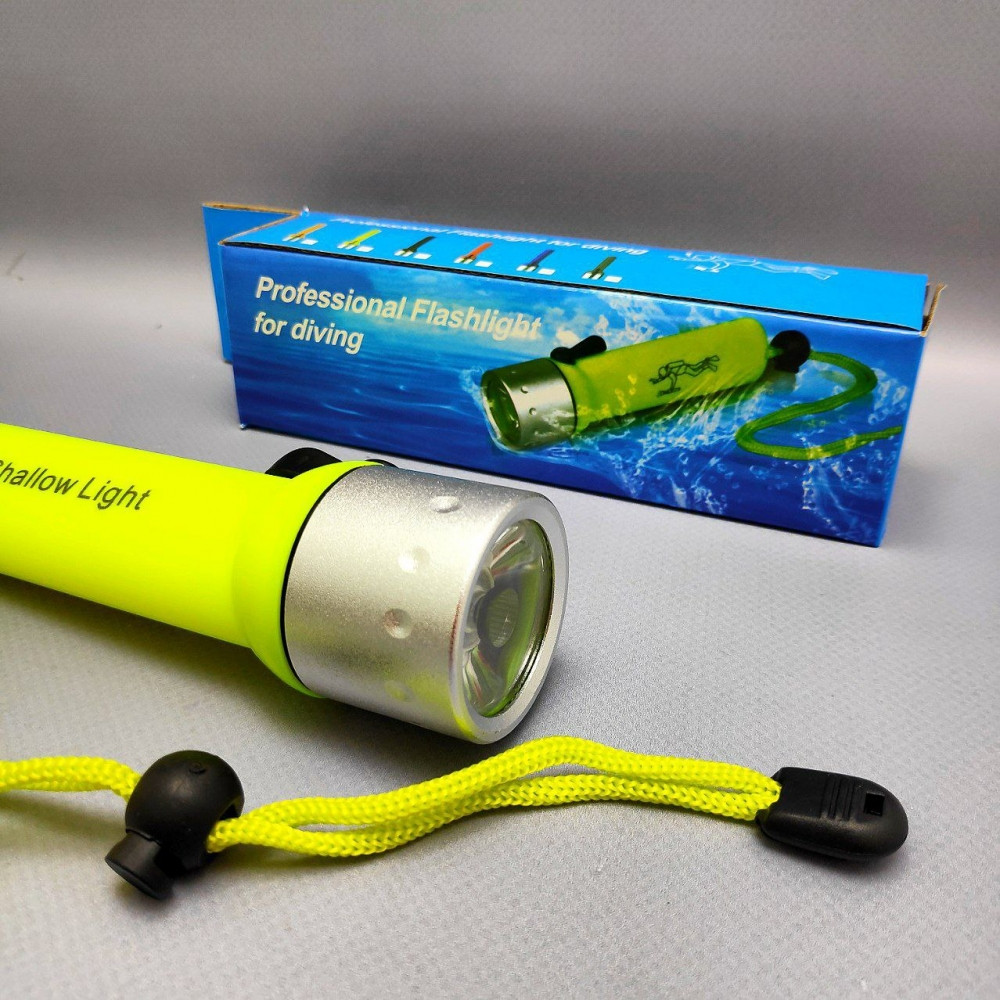 Светодиодный ручной фонарь для дайвинга, охоты и рыбалки, экстремальных условий на батарейках 180 Люмен - фото 5 - id-p212679649