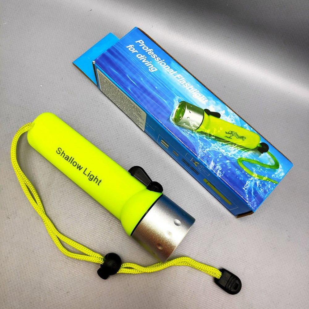 Светодиодный ручной фонарь для дайвинга, охоты и рыбалки, экстремальных условий на батарейках 180 Люмен - фото 7 - id-p212679649