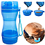 Дорожная бутылка поилка - кормушка  для собак и кошек Pet Water Bottle 2 в 1  Розовый, фото 10