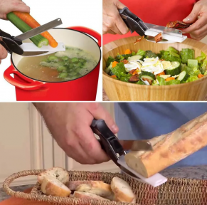 Умный нож Clever Cutter для быстрой нарезки Овощи Фрукты Мясо/ножницы для продуктов - фото 1 - id-p157188919