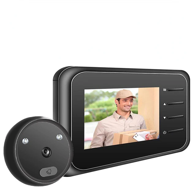Умный видеоглазок для входной двери с экраном LCD 2.4 Intelligence Peephole (день/ночь, до 32 Gb) / - фото 2 - id-p204452403