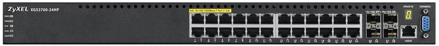 Коммутатор ZYXEL XGS3700-24HP 24 port Layer 2/3 Gigabit Datacenter Switch, PoE, 4x 10G - фото 1 - id-p214734240