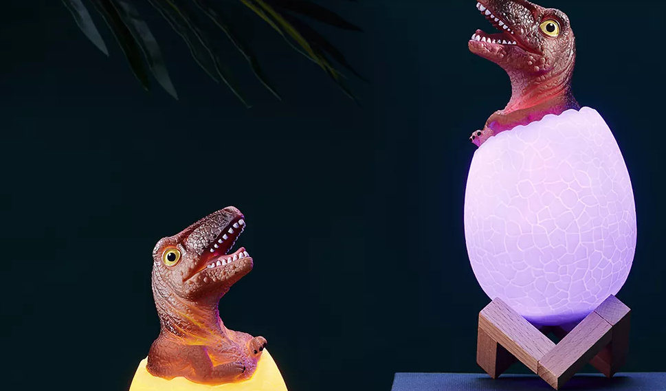 Светодиодный ночник Мезозой (лампа - ночник) 3D Динозавр игрушка с пультом управления, 16 цветов Паразауролоф - фото 6 - id-p138766060