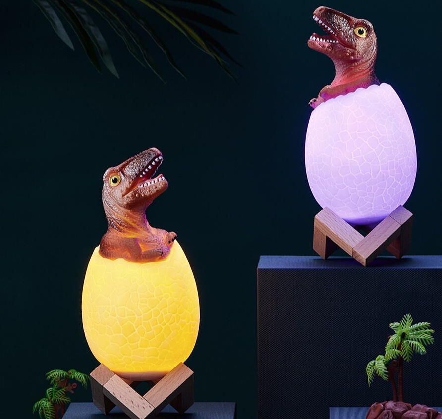 Светодиодный ночник Мезозой (лампа - ночник) 3D Динозавр игрушка с пультом управления, 16 цветов Паразауролоф - фото 9 - id-p138766060