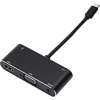 Переходник 0.1 m Type-C(m) HDMI+VGA+USB ATcom AT2810