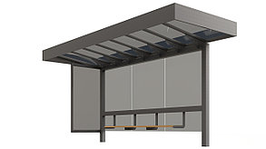 Павильон остановочный с фризом, L=5340мм.