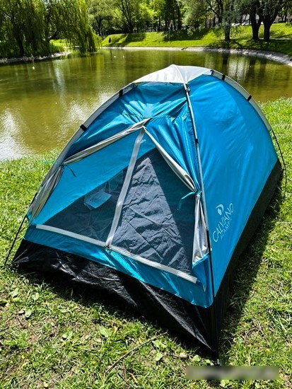 Треккинговая палатка Calviano Acamper Domepack 4 (бирюзовый) - фото 2 - id-p214734900