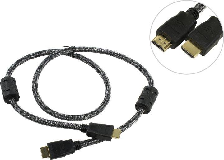 Defender Кабель HDMI to HDMI (19M -19M) 1м ver1.4 2 фильтра 87340 - фото 1 - id-p212700602