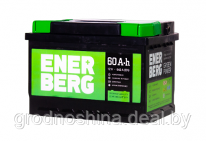 Аккумулятор 60ah ENERBERG 6СТ-60, 660a (- +), 242х175х175 мм. - фото 1 - id-p214737444