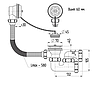 Сифон для ванны 1 1/2"х40 регулируемый с выпуском и переливом с г/т 40х40/50, Россия, фото 2