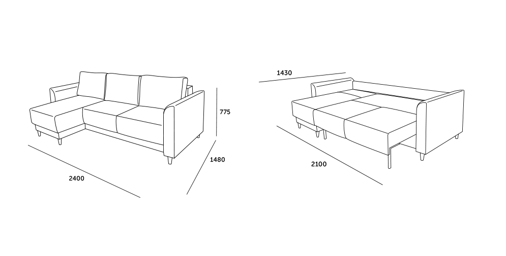 Диван угловой Гранд - Савана минт (М-Стиль) - фото 2 - id-p214738673