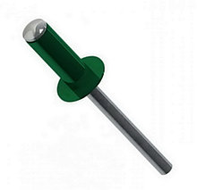 Заклепка вытяжная алюминий/сталь 4,0х10, RAL6005 (темно-зеленый) DIN 7337 (1000шт) - IMK00066