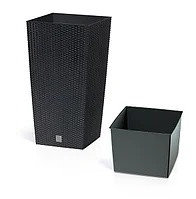 Горшок пластиковый Flower pot Rato square ANTHRACITE