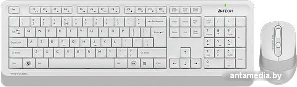 Клавиатура + мышь A4Tech Fstyler FG1010 (белый/серый) - фото 1 - id-p214743075
