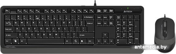 Клавиатура + мышь A4Tech Fstyler F1010 (черный/серый) - фото 1 - id-p214743083