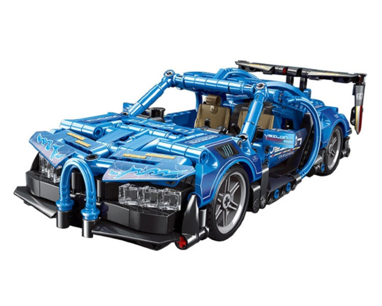 Конструктор гоночная машинка T3003 Supercar машина  с инерционным механизмом