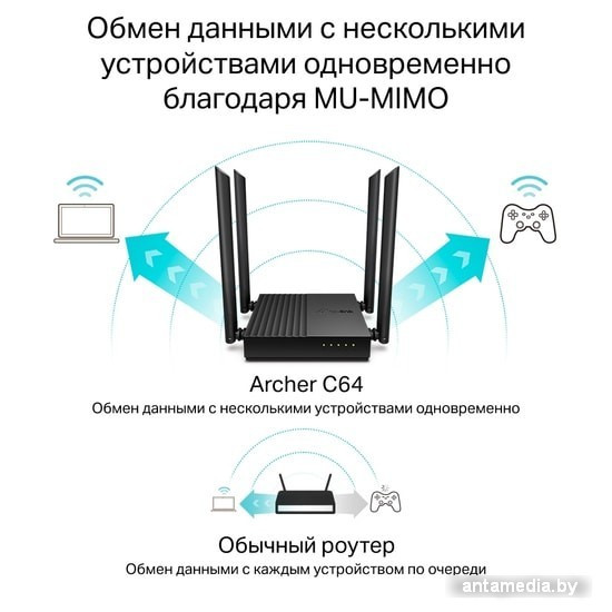 Wi-Fi роутер TP-Link Archer C64 - фото 4 - id-p214742155