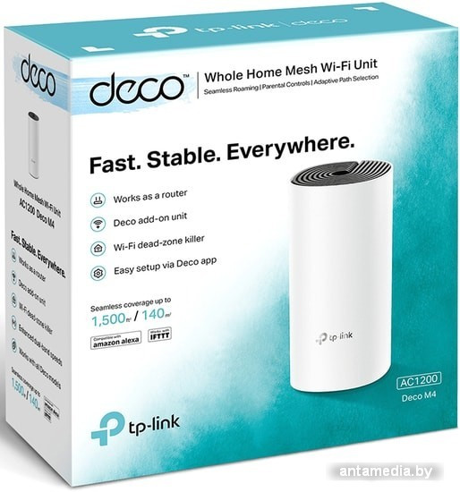 Wi-Fi роутер TP-Link Deco M4 (1 шт.) - фото 4 - id-p214742156