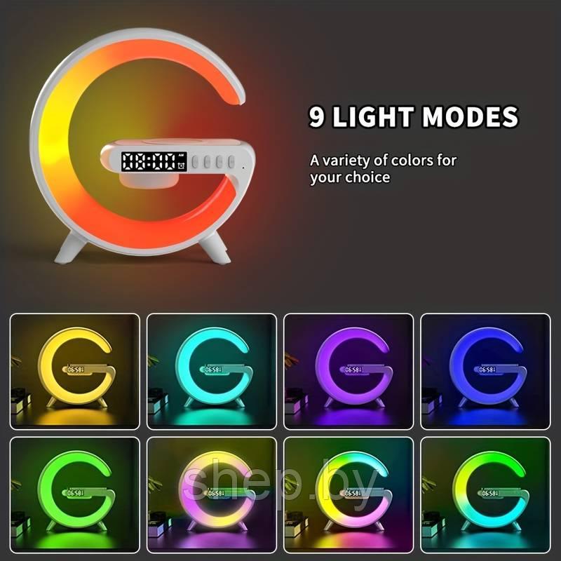 Cветовая звуковая колонка Smart Light Sound Machine G63, беспроводная зарядка - фото 4 - id-p214747911