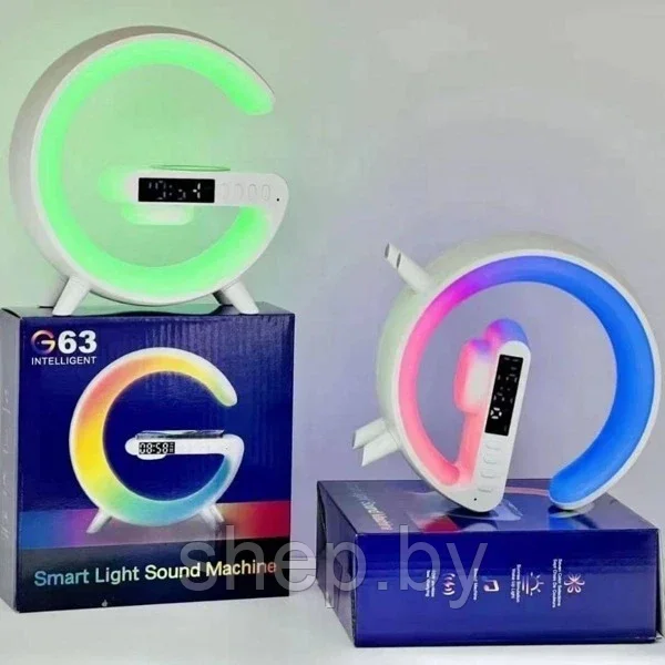 Cветовая звуковая колонка Smart Light Sound Machine G63, беспроводная зарядка - фото 9 - id-p214747911