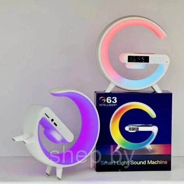 Cветовая звуковая колонка Smart Light Sound Machine G63, беспроводная зарядка - фото 10 - id-p214747911