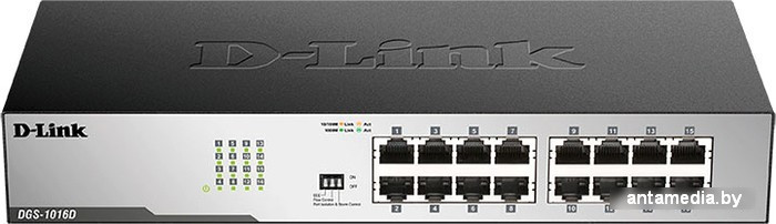 Неуправляемый коммутатор D-Link DGS-1016D/I2A - фото 1 - id-p214742260