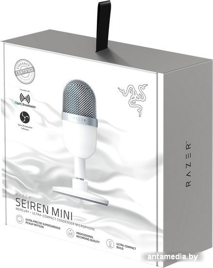 Микрофон Razer Seiren Mini Mercury White - фото 4 - id-p214742736