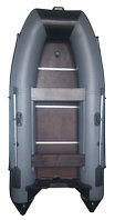 Надувная лодка Vivax Т330 с ковриком-сланью (без киля, серый/черный)