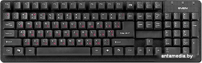 Клавиатура SVEN Standard 301 Black USB+PS/2 - фото 1 - id-p214742832