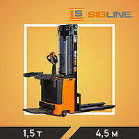 Штабелер электрический самоходный SIBLINE, модель CL1545W,1,5т*4,5м (с платформой) cвинц-кислотн АКБ