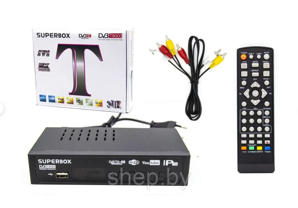 Цифровая приставка SUPERBOX T8000 эфирный DVB-T2/C - фото 1 - id-p214753570
