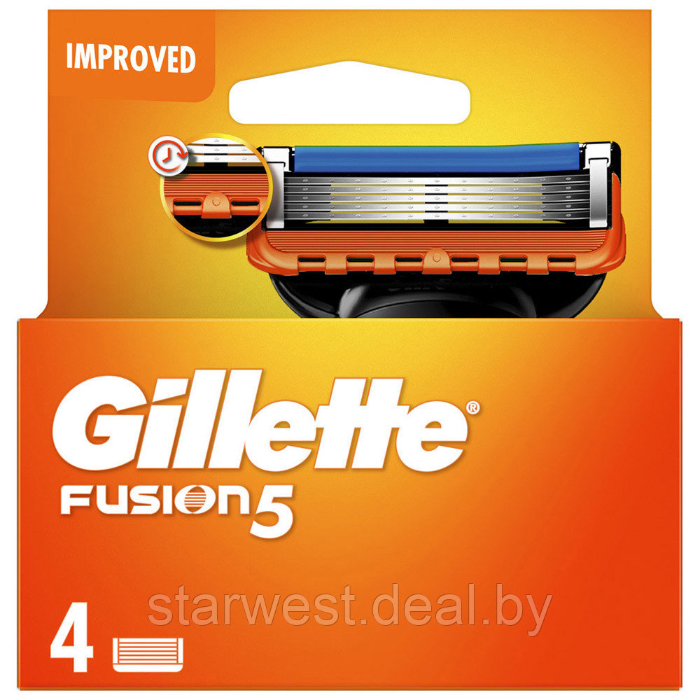 Gillette Fusion 5 4 шт. Мужские сменные кассеты / лезвия для бритья - фото 3 - id-p133932700