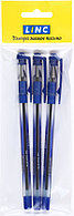 Набор шариковых ручек Linc Glycer 3 шт., корпус прозрачный, стержень синий