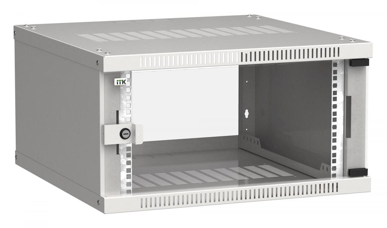 Шкаф монтажный ITK LINEA WE (LWE3-06U66-GF) 6U 600x600мм пер.дв.стекл 50кг серый 550мм 200град. 320мм IP20 - фото 1 - id-p212711755