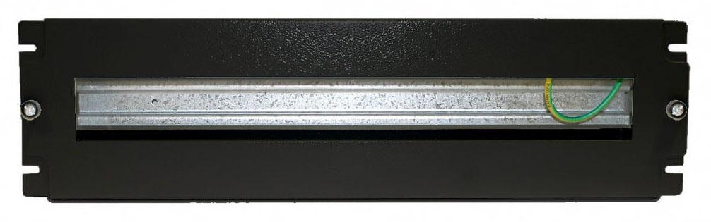 Панель с DIN-рейкой Hyperline BPB19-PS-3U-RAL9005 черная - фото 1 - id-p203915576