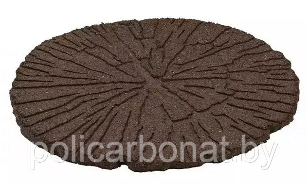 Плитка садовая круглая Cracked log, 46см, земляной - фото 1 - id-p214775874