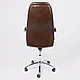 Кресло поворотное KAPRAL, натуральная кожа, коричневый, фото 4