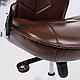 Кресло поворотное KAPRAL, натуральная кожа, коричневый, фото 5