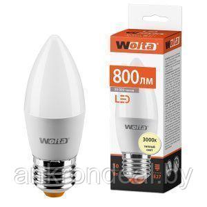 Лампа светодиодная "Свеча-C37" 10Вт 800лм 3000К Е27 (50шт/уп) WOLTA