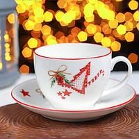 Подарочный чайный набор «Новогоднее настроение»: кружка и блюдце