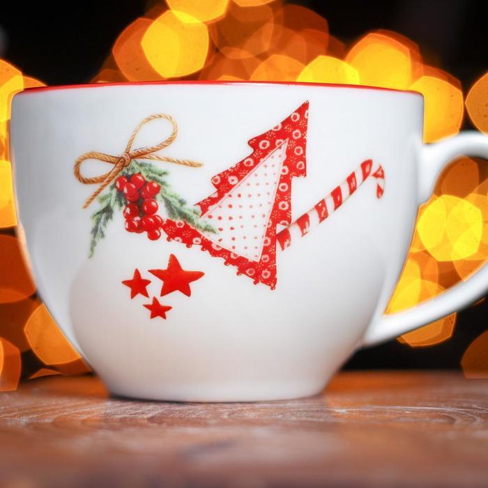 Подарочный чайный набор «Новогоднее настроение»: кружка и блюдце - фото 2 - id-p214776253