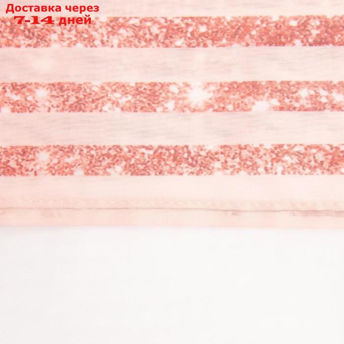 Тюль с подхватом и ламбрекеном "Pink magic" 250х200см, 100% п/э, вуаль - фото 4 - id-p214208465