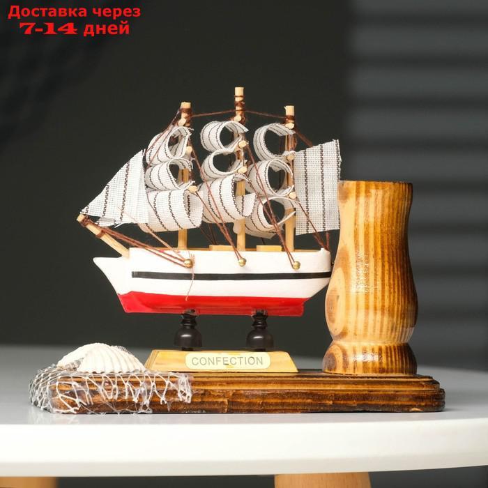 Набор настольный "Корабль" с подставкой для ручек, 12 х 13 х 6 см - фото 5 - id-p214717168