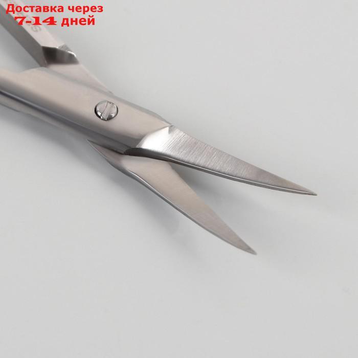 Ножницы маникюрные, загнутые, 9,5 см, цвет серебристый, B-555-S-SH - фото 2 - id-p214208585