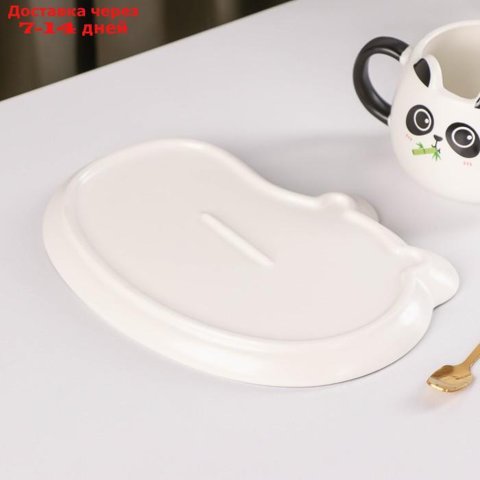 Чайная пара с ложкой "Панда", 180 мл, блюдце 19,5×14,5 см, рисунок МИКС - фото 3 - id-p214728667