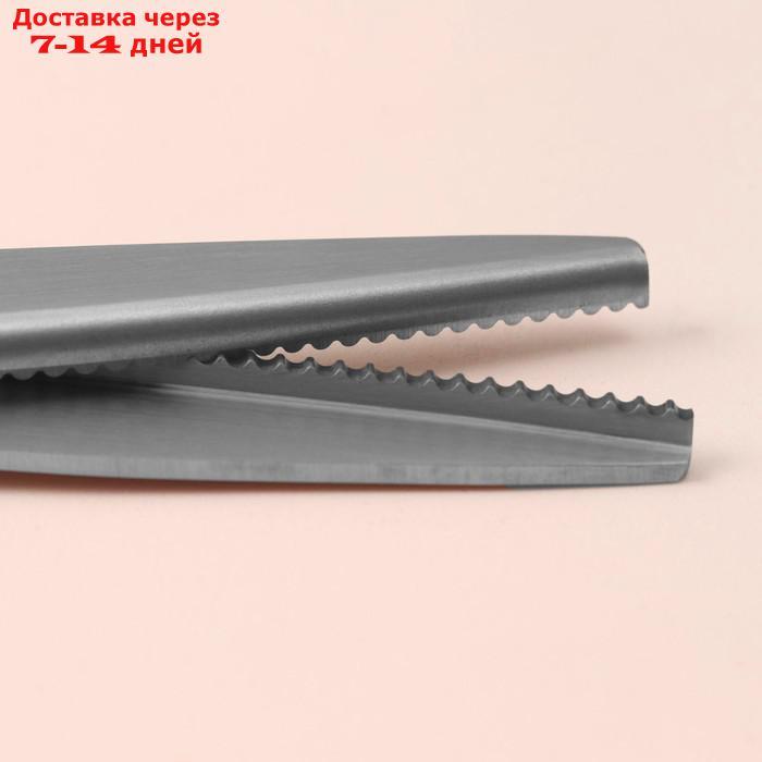 Ножницы "Волна", 9,5", 23,5 см, шаг - 3 мм, в коробке, цвет красный - фото 3 - id-p214208889