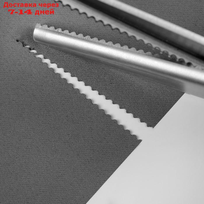 Ножницы "Волна", 9,5", 23,5 см, шаг - 3 мм, в коробке, цвет красный - фото 4 - id-p214208889
